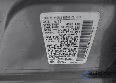 2013 Nissan Rogue S z USA, uszkodzony, nr VIN JN8AS5MV0DW664985